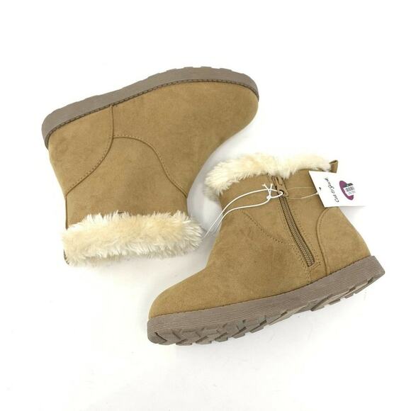 Cat & Jack Girls' Haiden Tan Winter Boots Big Girl Size 4 NWT - Picture 5 of 7
